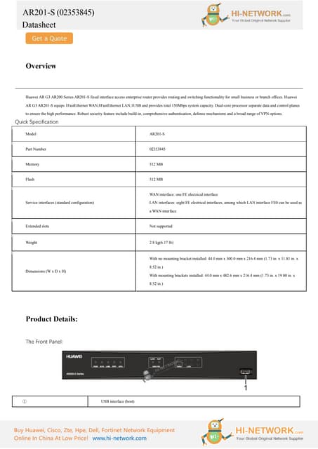 Huawei ar1220-s datasheet | PDF