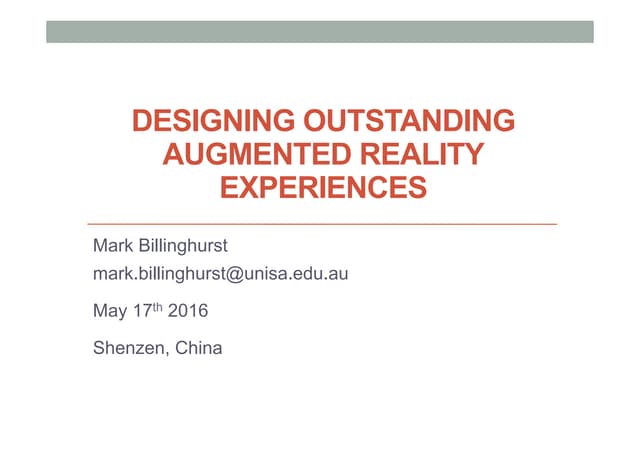 Designing Outstanding AR Experiences