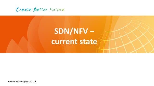 Текущее состояние рынка SDN/NFV и Huawei на нём. Взгляд с трех основных напра...