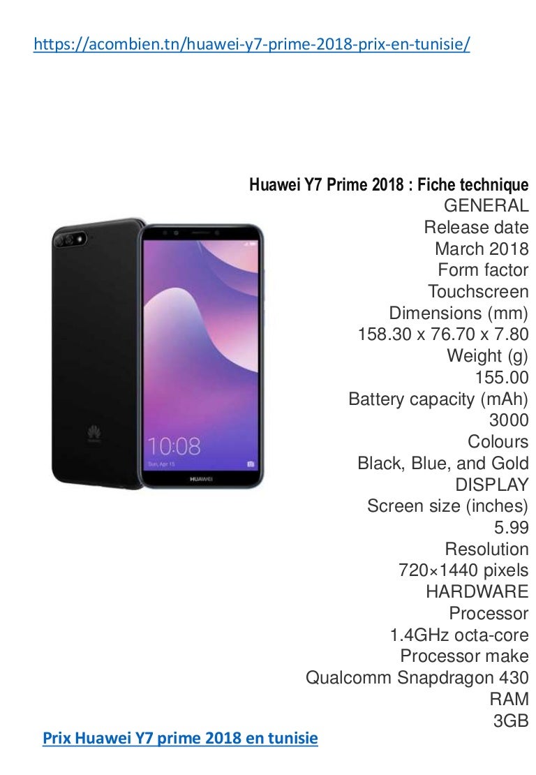 huawei y7 prime 2018 en tunisie research document template