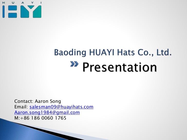 One-stop hat products factory in China 