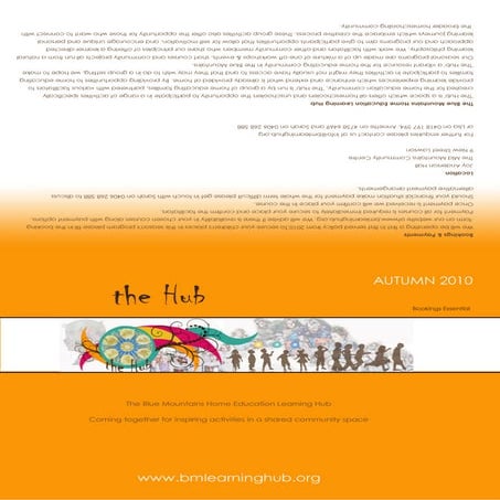 Hub Autumn 2010 Brochure