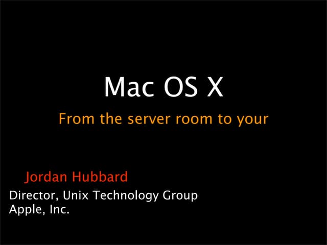 Jordan Hubbard Talk @ LISA