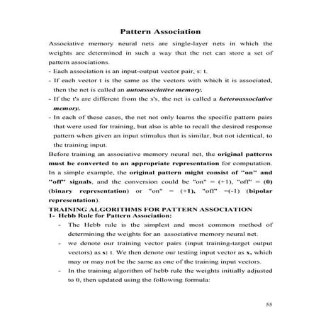 Training Algorithms for Pattern Association.pptx