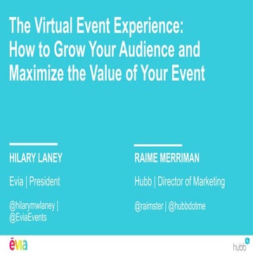 Maximizing the Virtual Event Experience | PPTX