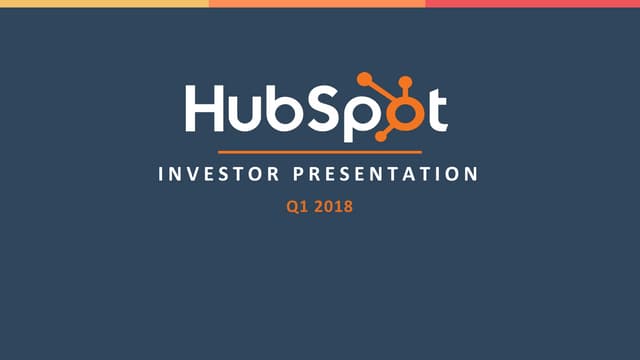 Hubs ir deck q1'18 final