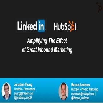 Live Webinar: Amplifying The Effect of Great Inbound Marketing