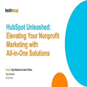 HubSpot Unleashed_ Elevating Your Nonprofit Marketing with All-in-One Solutio...