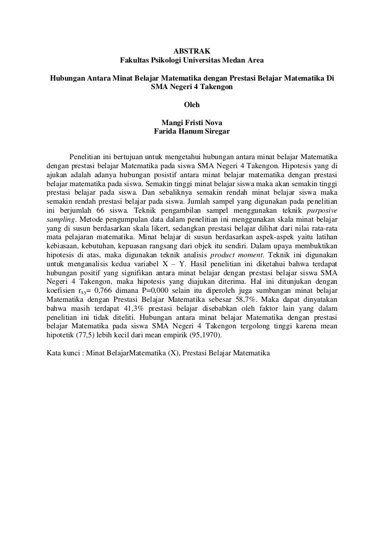 JURNAL PSIKOLOGI UNIVERSITAS MEDAN AREA