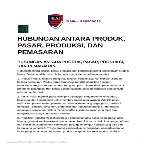 HUBUNGAN ANTARA PRODUK, PASAR, PRODUKSI, DAN PEMASARAN.pdf