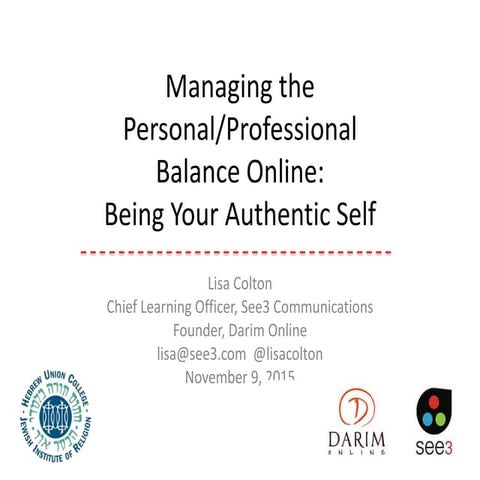 HUC JIR personal professional balance