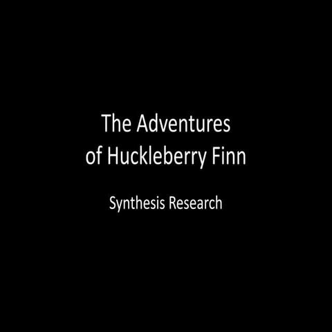 Huck Finn Research 2012
