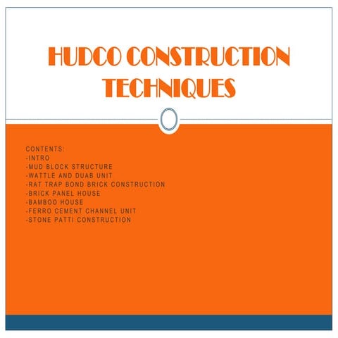 Hudco Construction Techniques