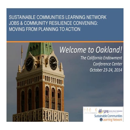 HUD Sustainable Communities Learning Network Jobs Convening #SCLNjobs