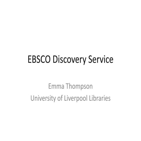 EBSCO Discovery System