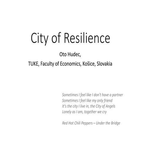 The City of Resilience
