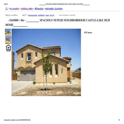 Hud home craigslist example
