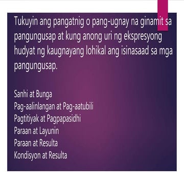 Hudyat ng Kaugnayang Lohikal - Pagsasanay.pptx