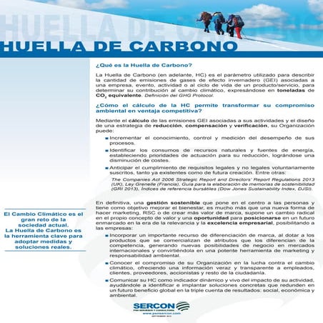 Presentación Huella de Carbono | PDF