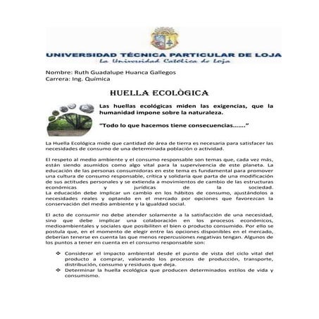 Huella ecologica | PPTX