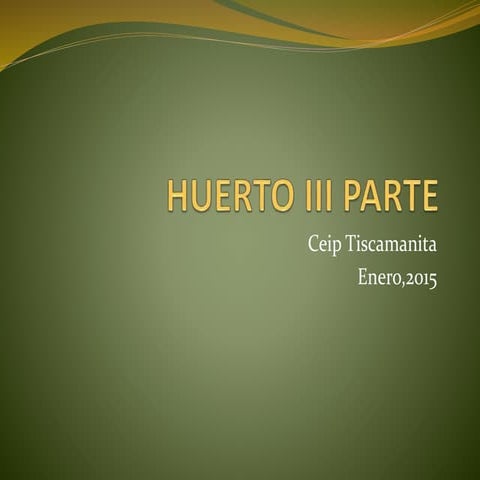 Huerto III parte. Ceip Tiscamanita enero,2015