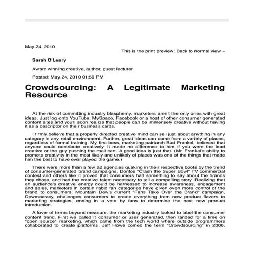 Huffington post crowdsourcing