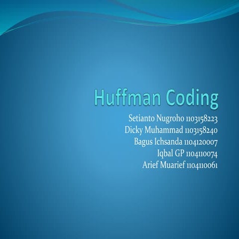 Huffman coding | PPT