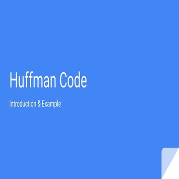 Huffman ppt | PPT