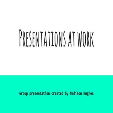 Presentations At Work | PPTX