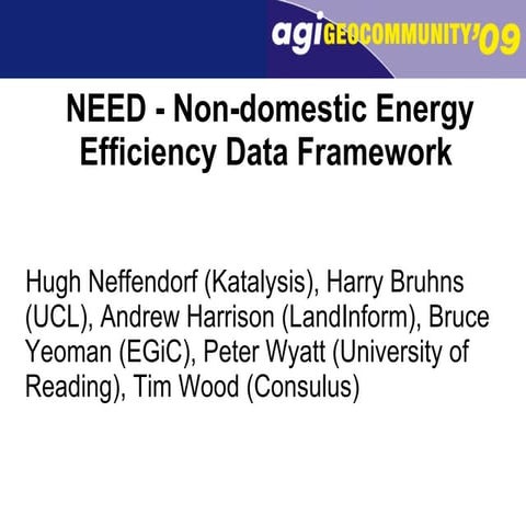 Hugh Neffendorf: NEED - Non-domestic Energy Efficiency Data Framework
