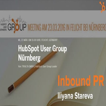 Inbound PR - HubSpot User Group Nürnberg (German)