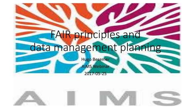 FAIR data and data management