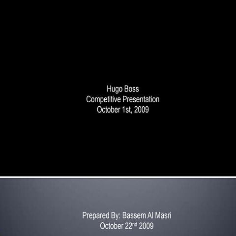 Hugo Boss Competitive Review