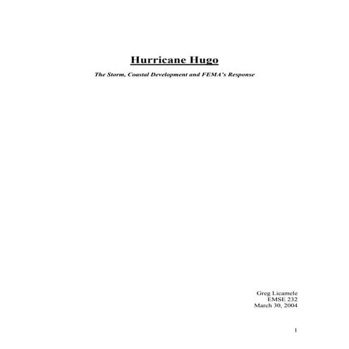 Hurricane Hugo 1989 | PPTX