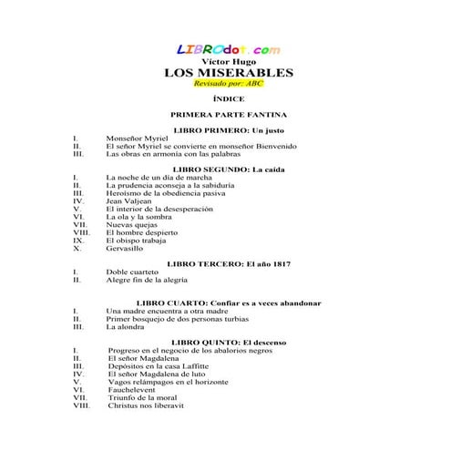 Hugo, Víctor-Los miserables