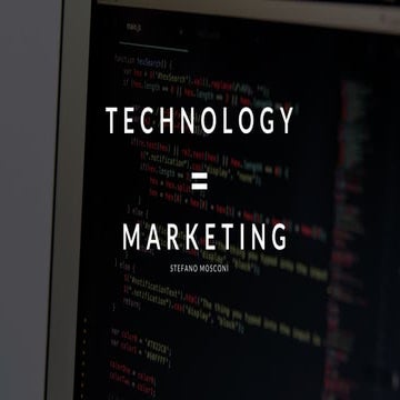 Technology equals Marketing