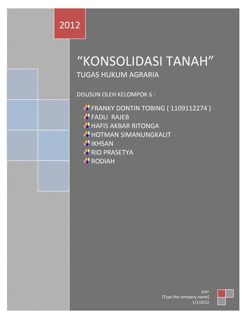 Konsolidasi Lanjutan