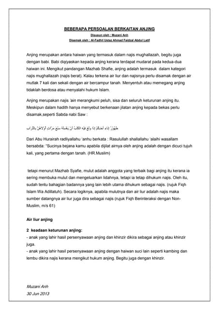 Hukum berkaitan anjing