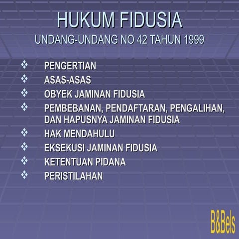 Apa Itu Hukum Fidusia