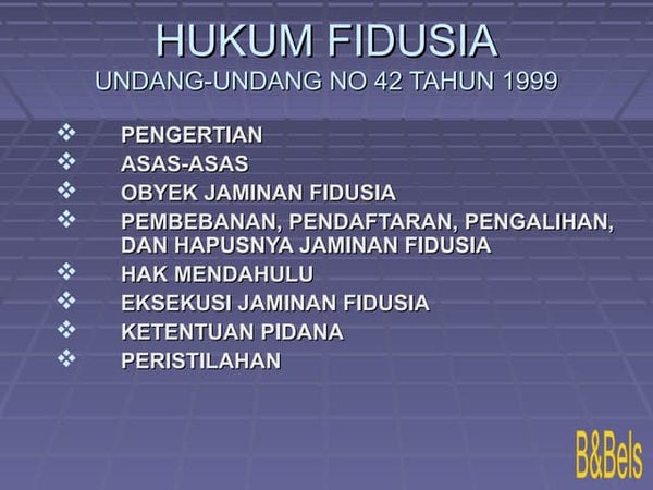 Apa Itu Hukum Fidusia Apa Itu Hukum Fidusia
