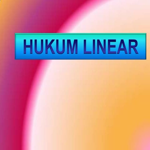 Penggunaan Kalkulator - Hukum linear