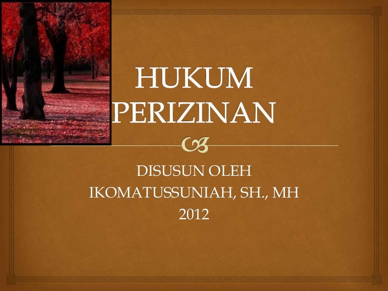 Hukum Perizinan