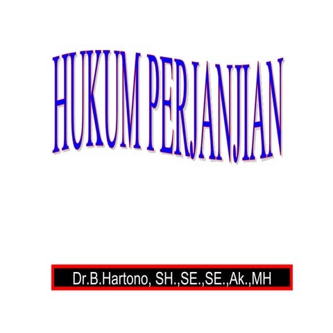 Hukum perjanjian kuliah 2