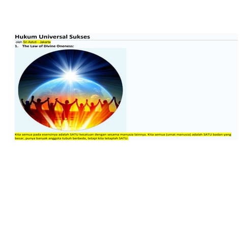 Hukum Universal Sukses  Summary .doc