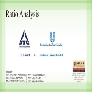 Ratio Analysis of HUL and ITC Limited 