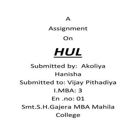 Hul assigment 