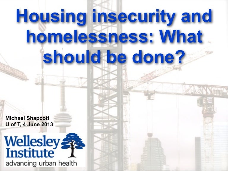 Housing Insecurity and Homelessness What Should Be Done?