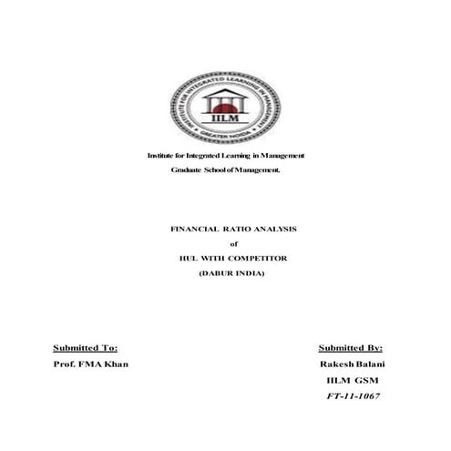 Hul financial ratio-analysis-of-hul