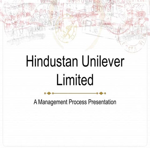 HUL : Hindustan Unilever Limited 