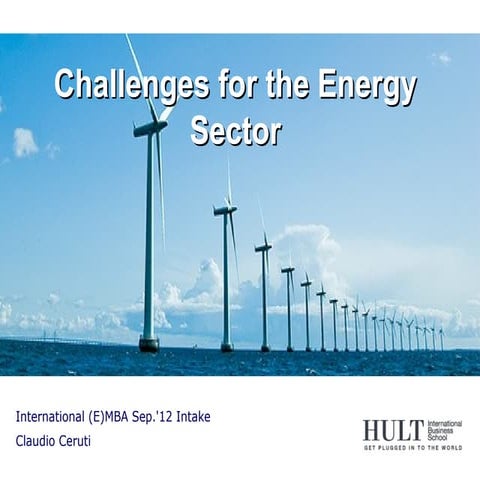 Challenges of the wind energy sector